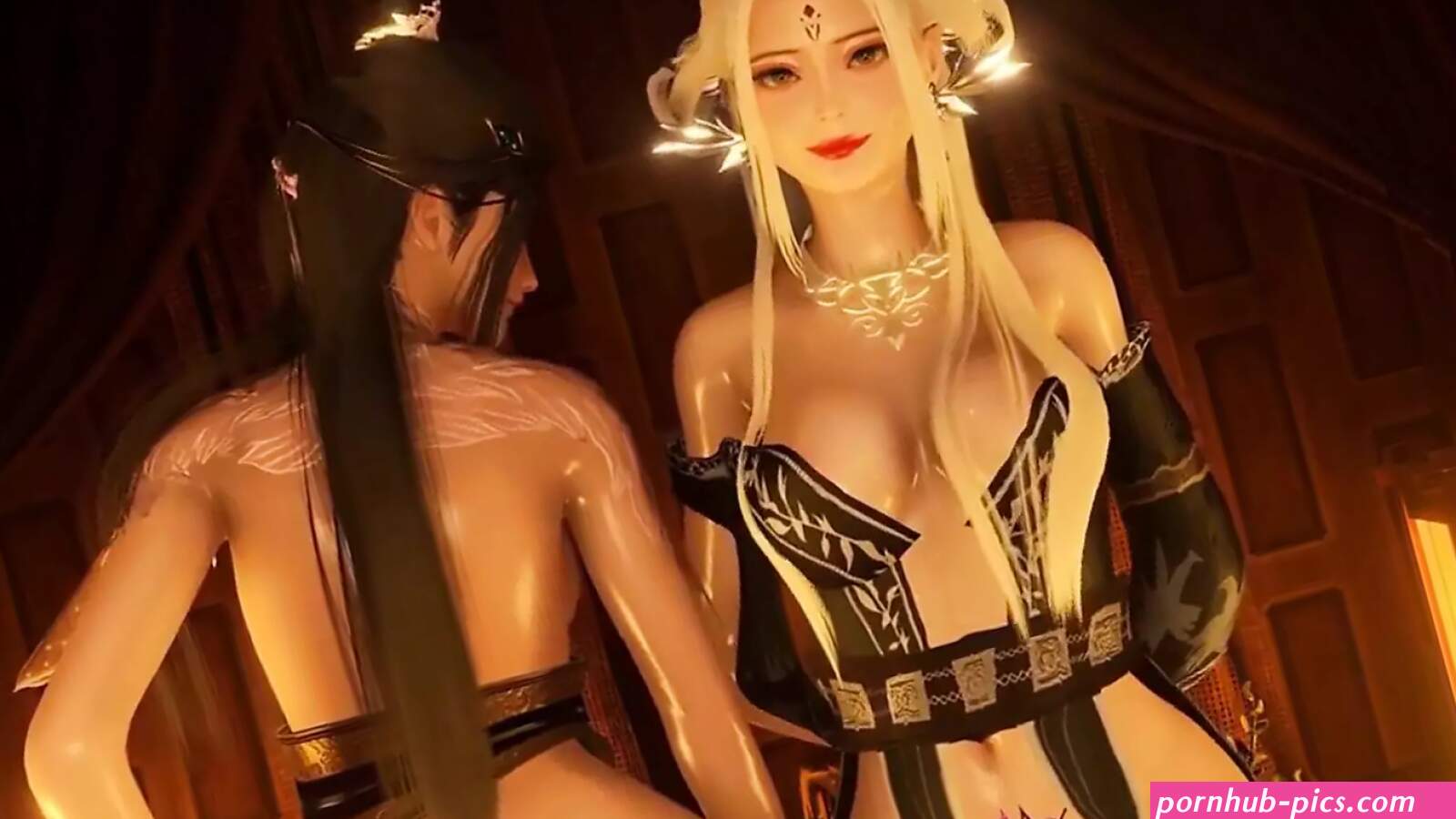 3D Threesome Sex with Two Hot Cosplay Model