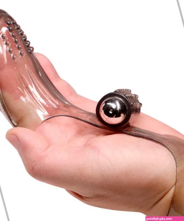 Transparent Female Squirting Finger Sleeve With Vibrator