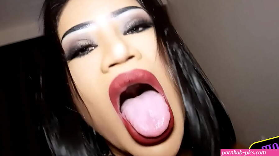 Big titted Asian shemale deepthroat blowjob and anal bang