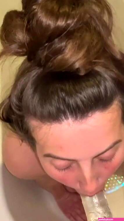 Leah Shorty POV Sucking Glass Dick