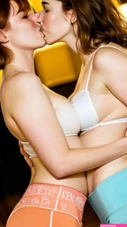 AI Porn. Romantic lesbian kiss