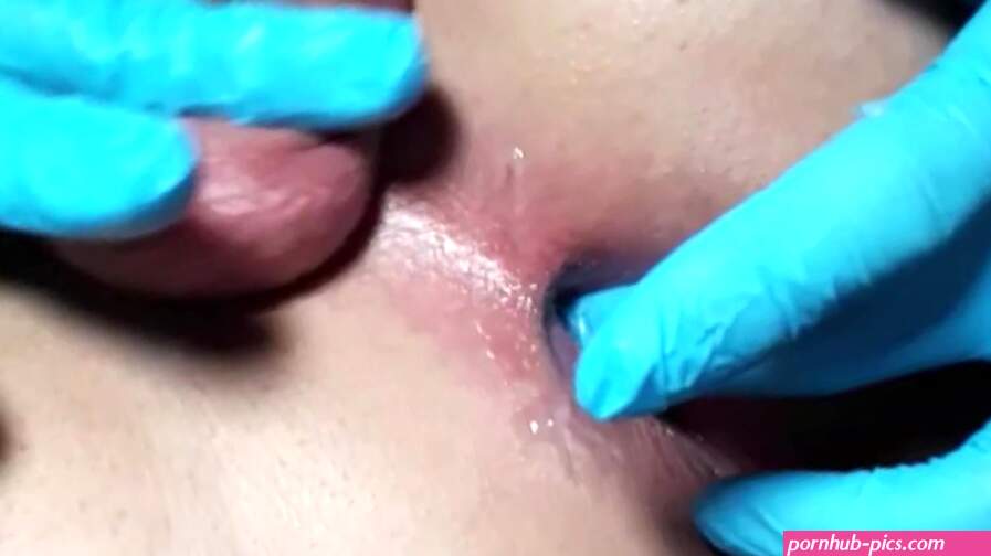 Gloved ANAL FINGER FUCKING! Hard cock and balls SHAVED SMOOTH! FOUR FINGERS in my tight ass!