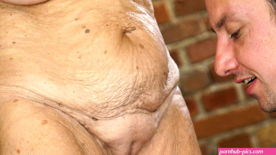 Very old woman and a young dick