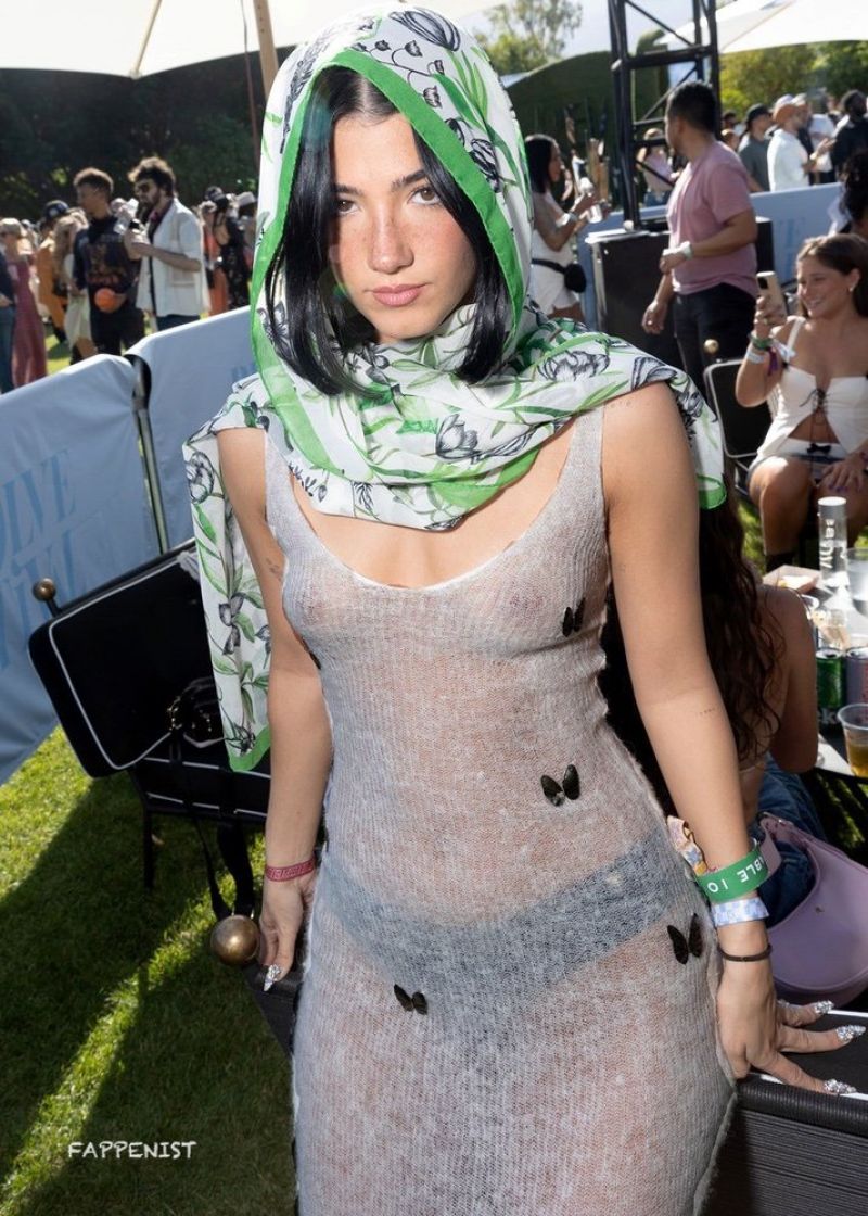 Charli DAmelio Nude Tits Nipples at Coachella 2024