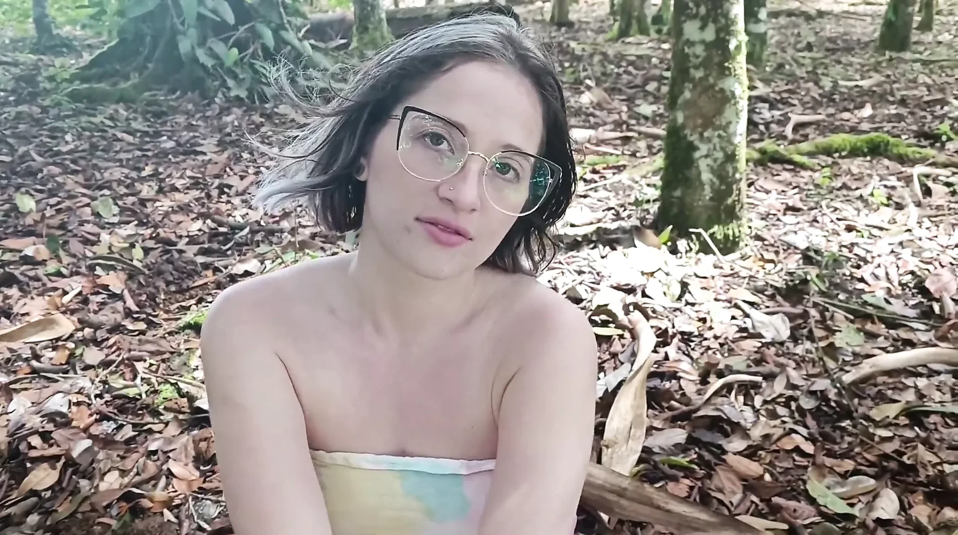 Lost Girl gets Fucked in the Forest in Exchange of a Ride Home