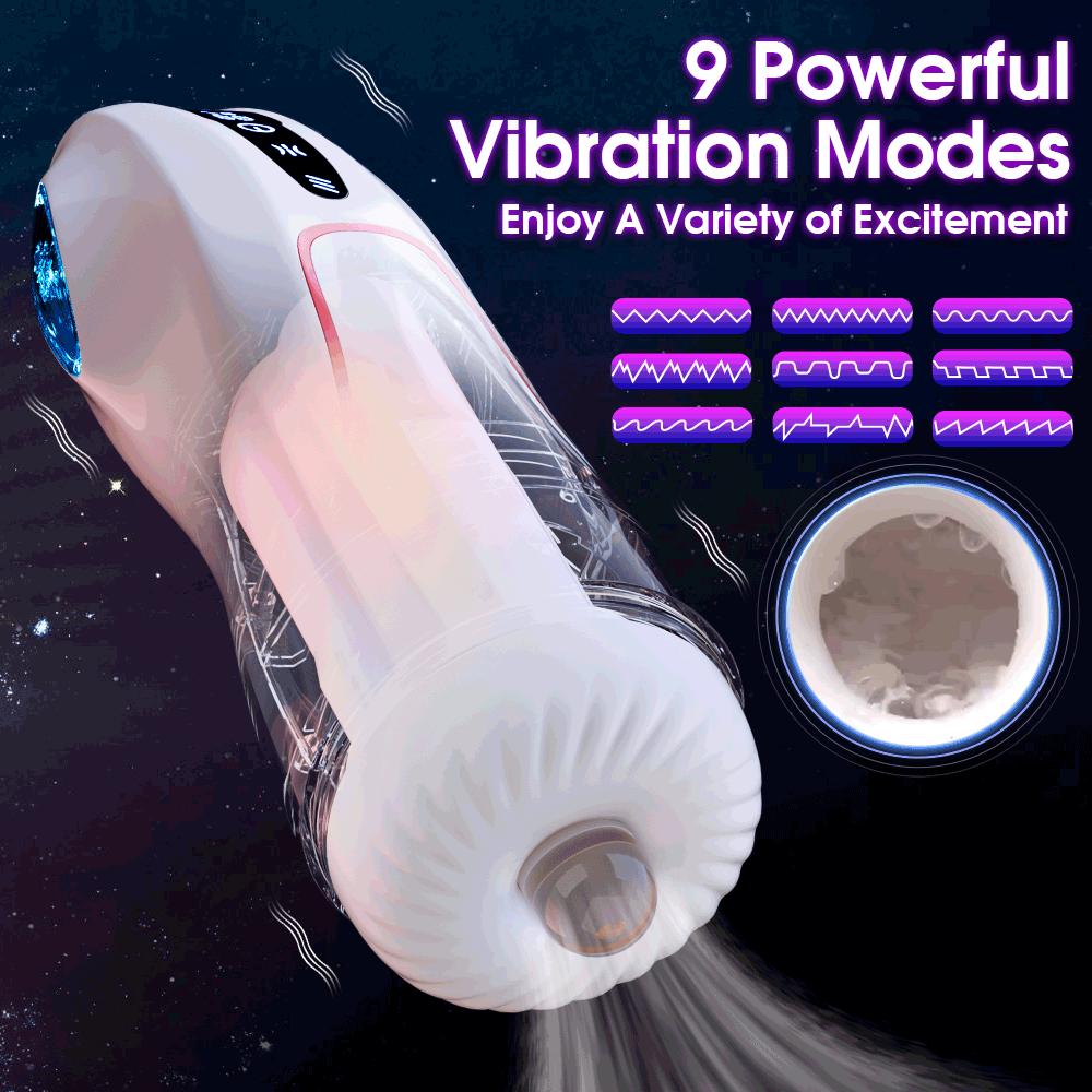 YEAIN Powerful Vibrating Male Masturbation Cup with Blowjob Stroker and Silicone Pocket Pussy Adult Sex Toy for Men