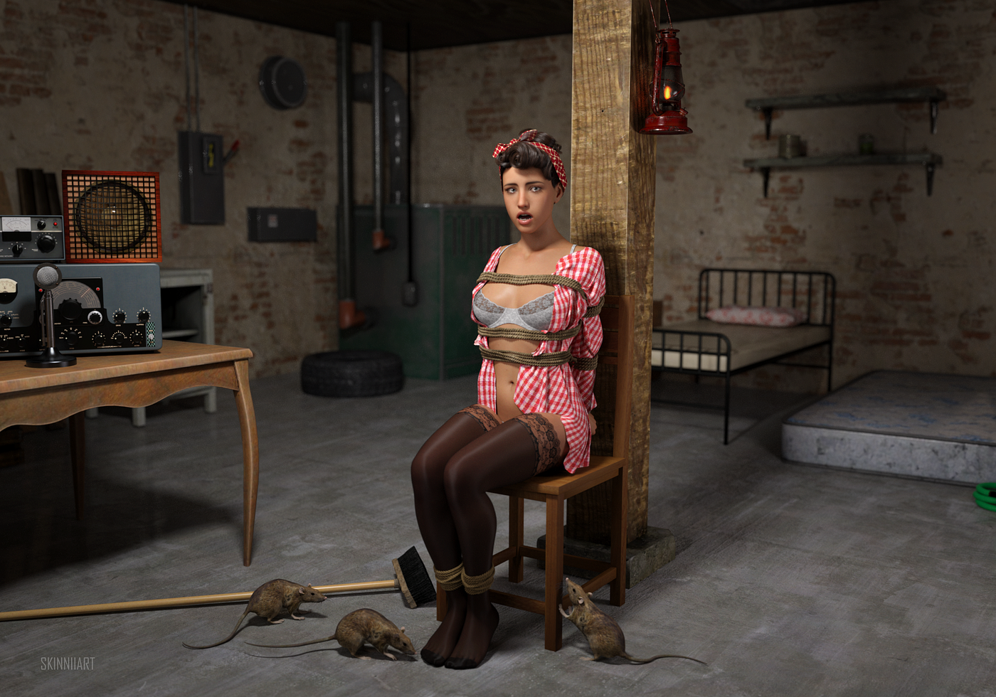 Betty and the Bondage Burglar. After the Orgasmic Trance...