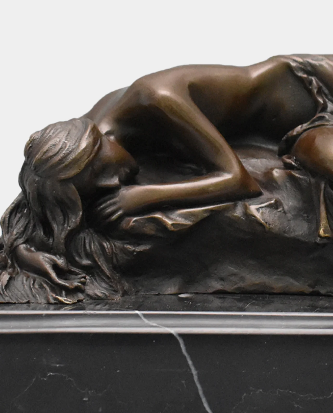 Sleeping Beauty Bronze Sculpture of Naked Woman Fee Shipping Worldwide