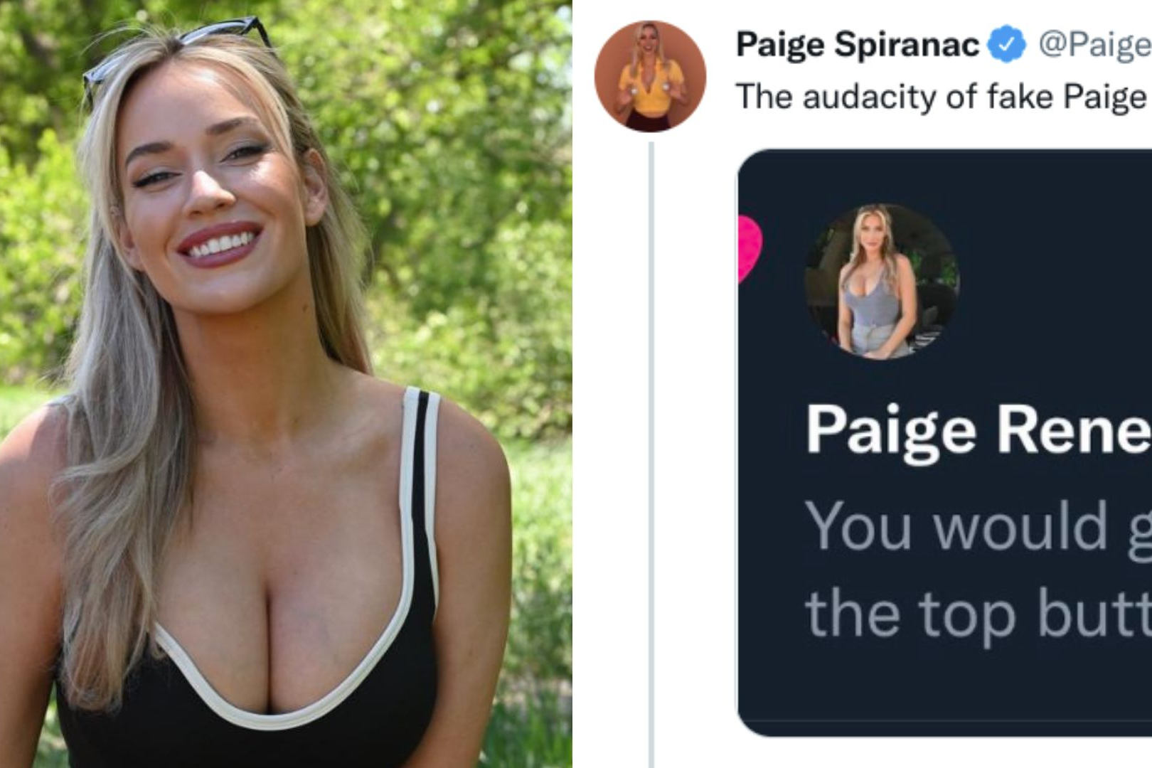 Paige Spiranac reveals how impostor stole her identity to set up OnlyFans page in her name and post fake leaked nudes