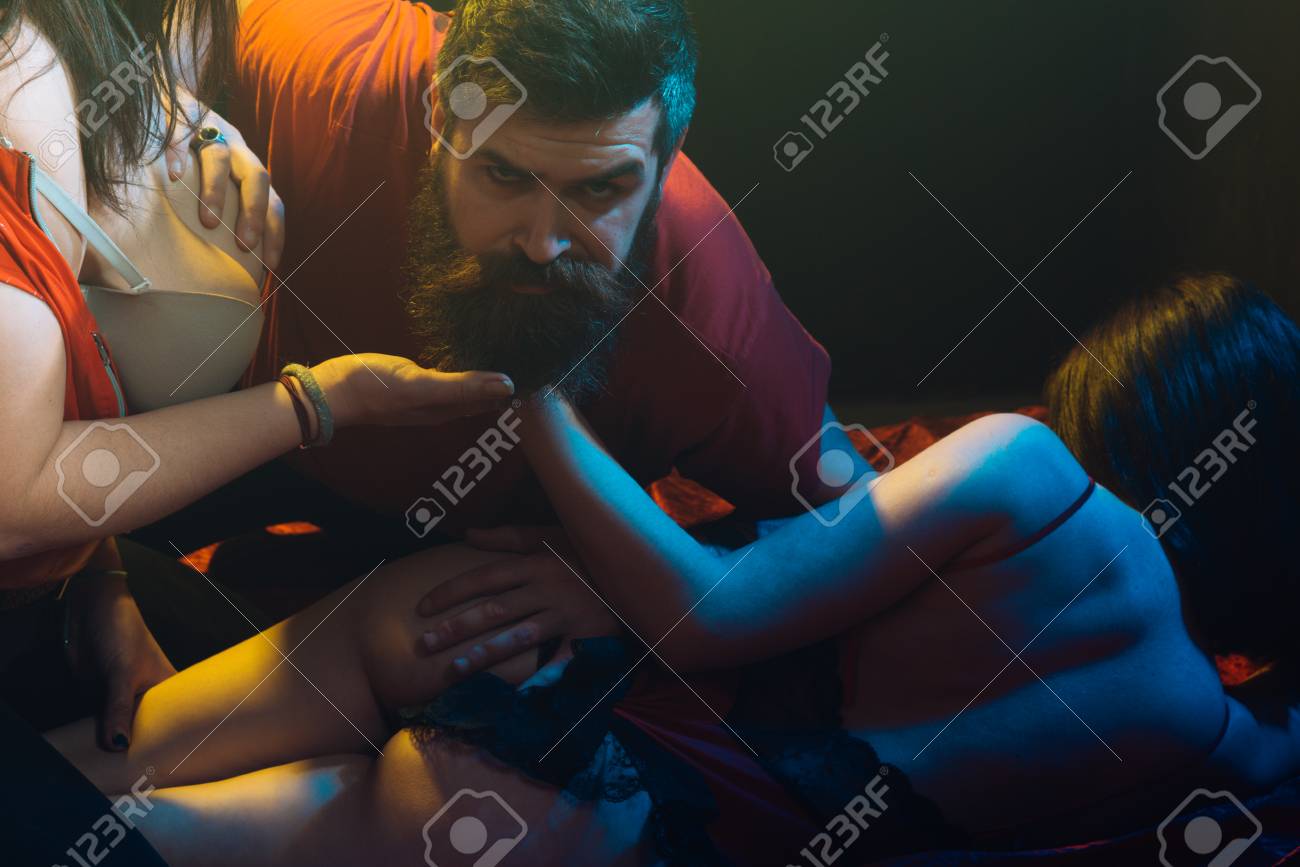 Having Sex With Hot Babe. Passionate Couple In Love. Role Game With Sexy Girls Love Triangle Romance. Bardel. Sexy Women With Buttocks Big Breasts. Bearded Man With Girls In Bed. Confident And