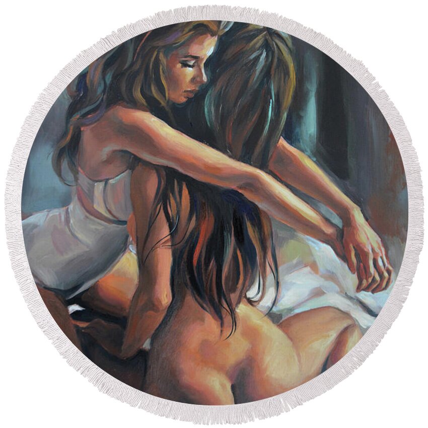 Lesbian interest erotic sensual romantic art by Ellectra Canvas Print Canvas Art by Donka Nucheva
