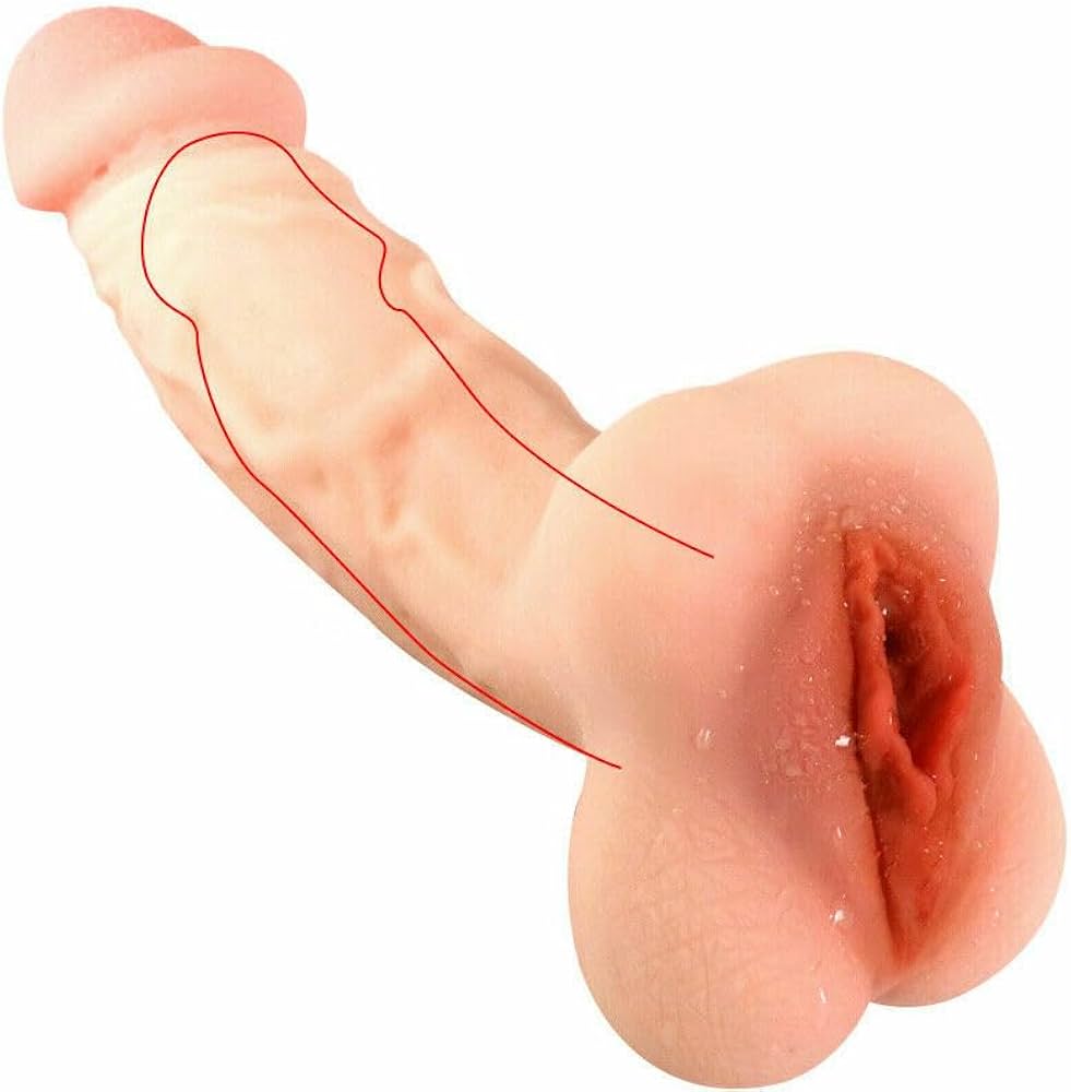 : 2 in 1 Design Realistic Dildo Pocket Pussy Tight Channels Soft Realistic Dildo for Women MenAdult Sex Pocket Pussy Masturbator Love Toy : Health Household