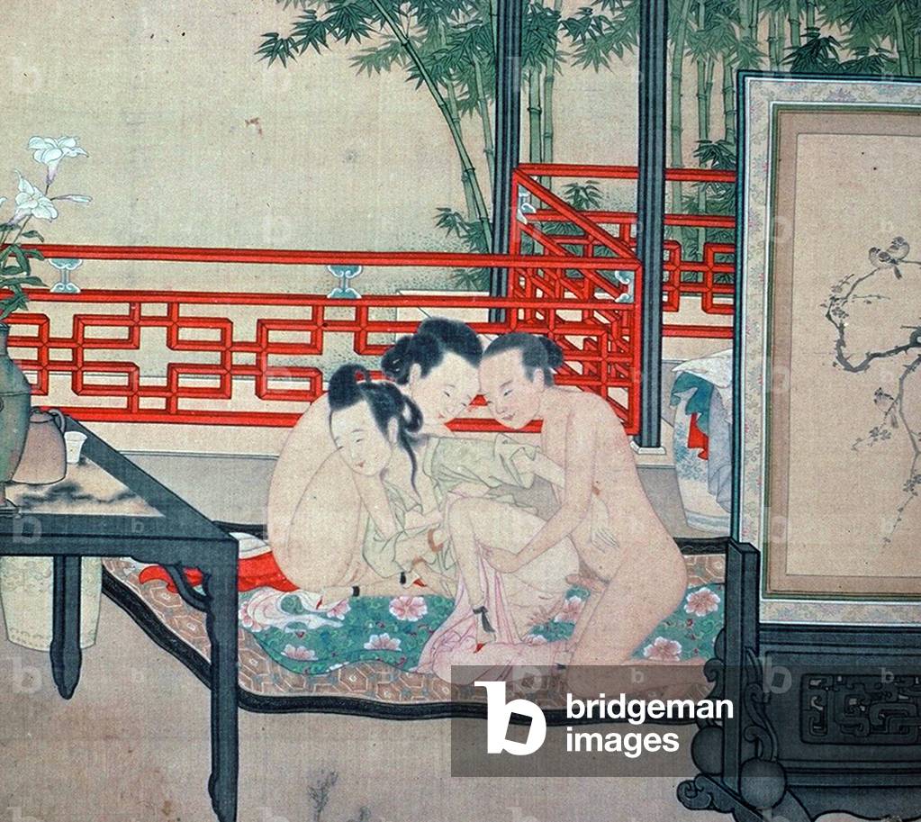 Image of China: A love-making threesome. Attributed to Gu Jianlong 1606-c.1687