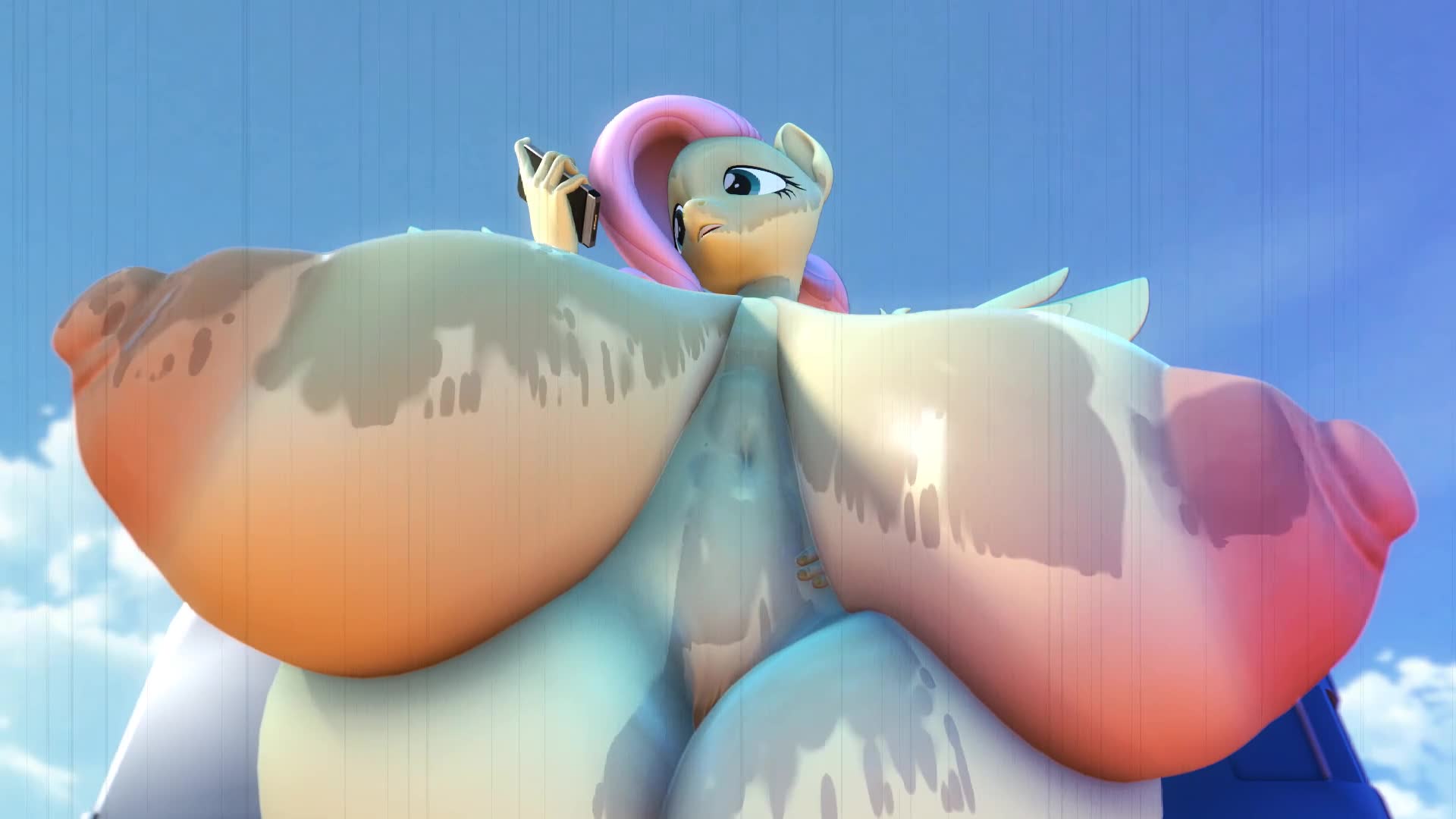 My Little Pony Fluttershy mlp Anthro 3d
