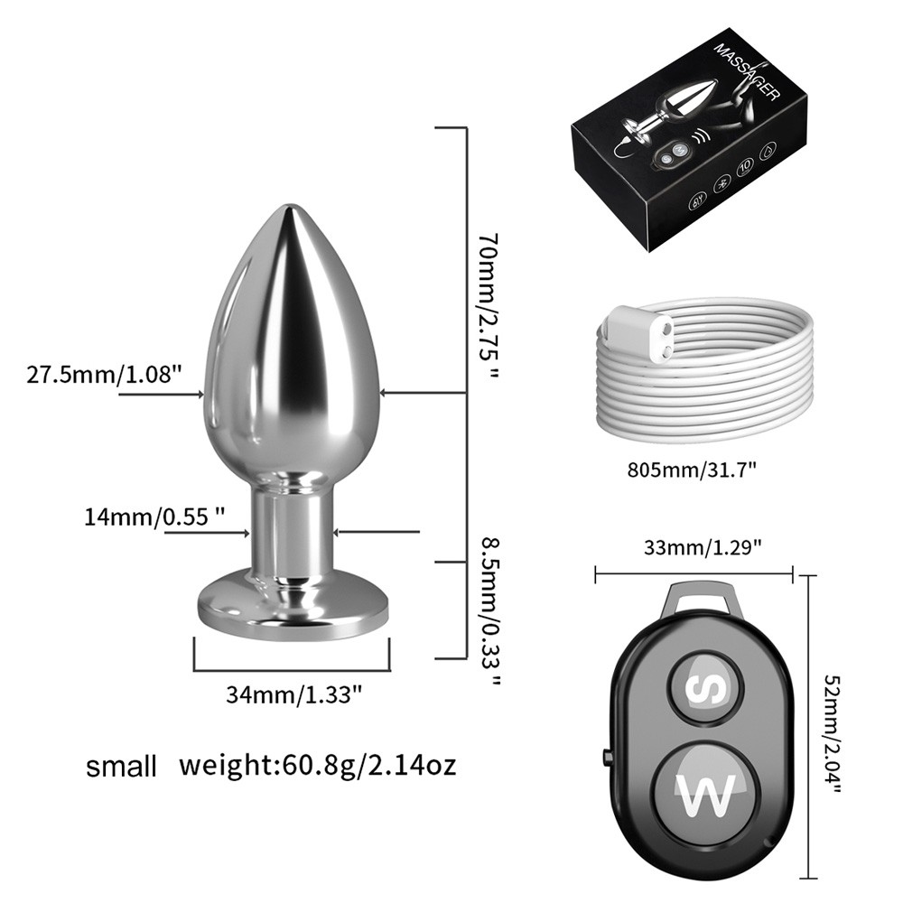 Intimate 10 Speeds Anal Plug Vibrator For Men Gay Wireless Remote...