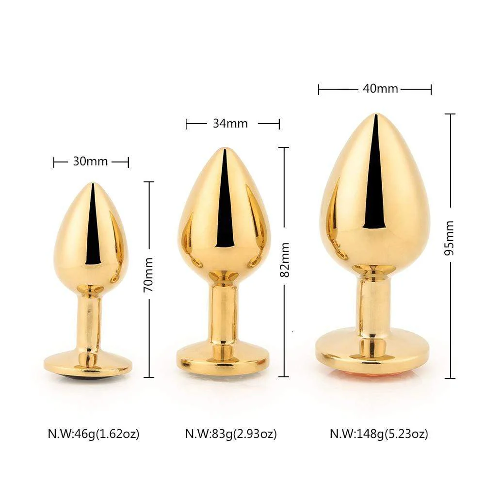 Gold Plug Anal Training Set 3 Piece