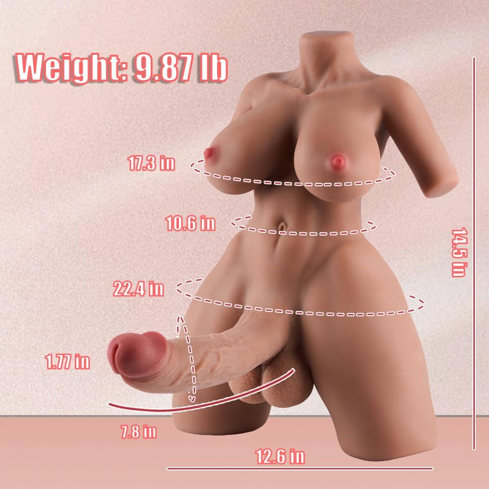 : Clarerupt Shemale Male Sex Doll for Women Trans FUTA Sex Toy for Men with Flexible Realistic Dildo Sex Doll Torso Masturbator with Tight Vaginal Lifelike Big Dildos : Health Household