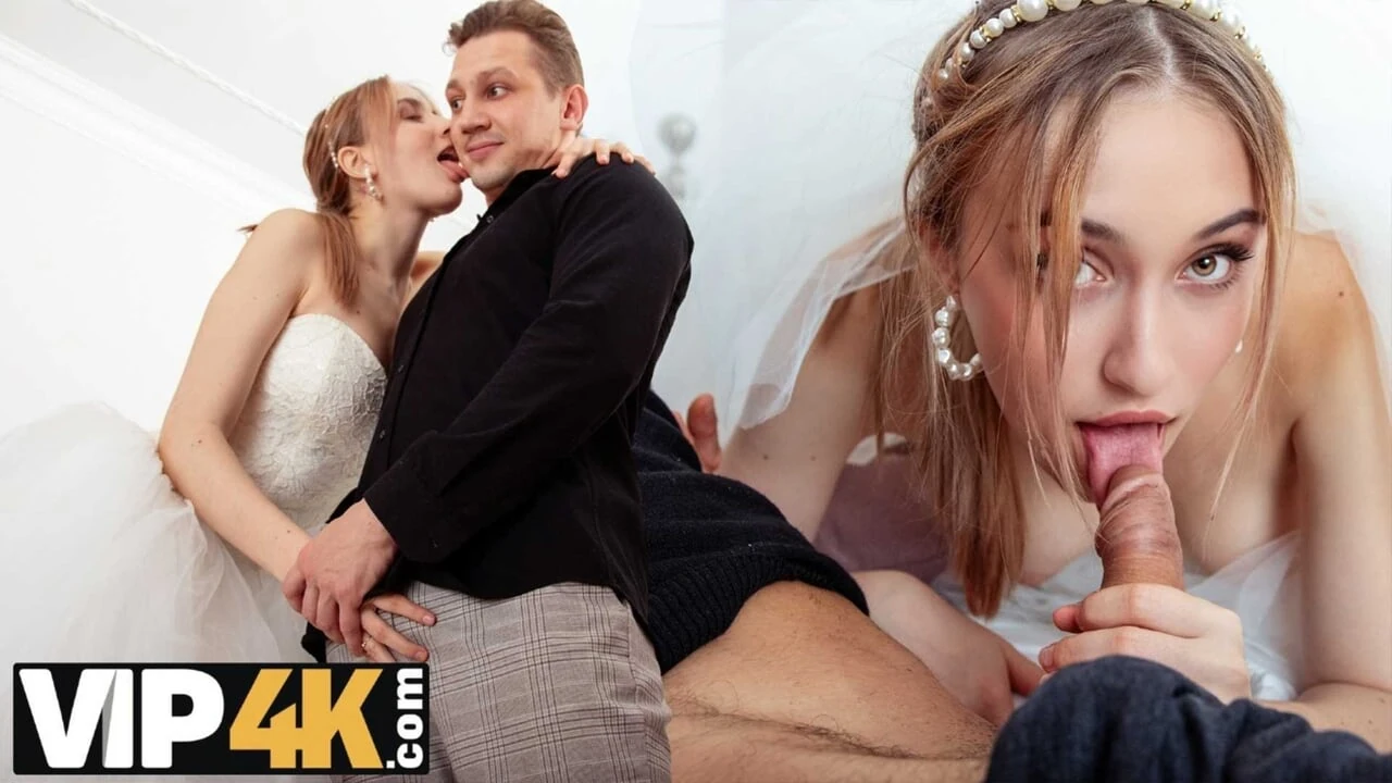 Bride4k Bride is Taking Two Cocks at the Same Time Before Getting Married