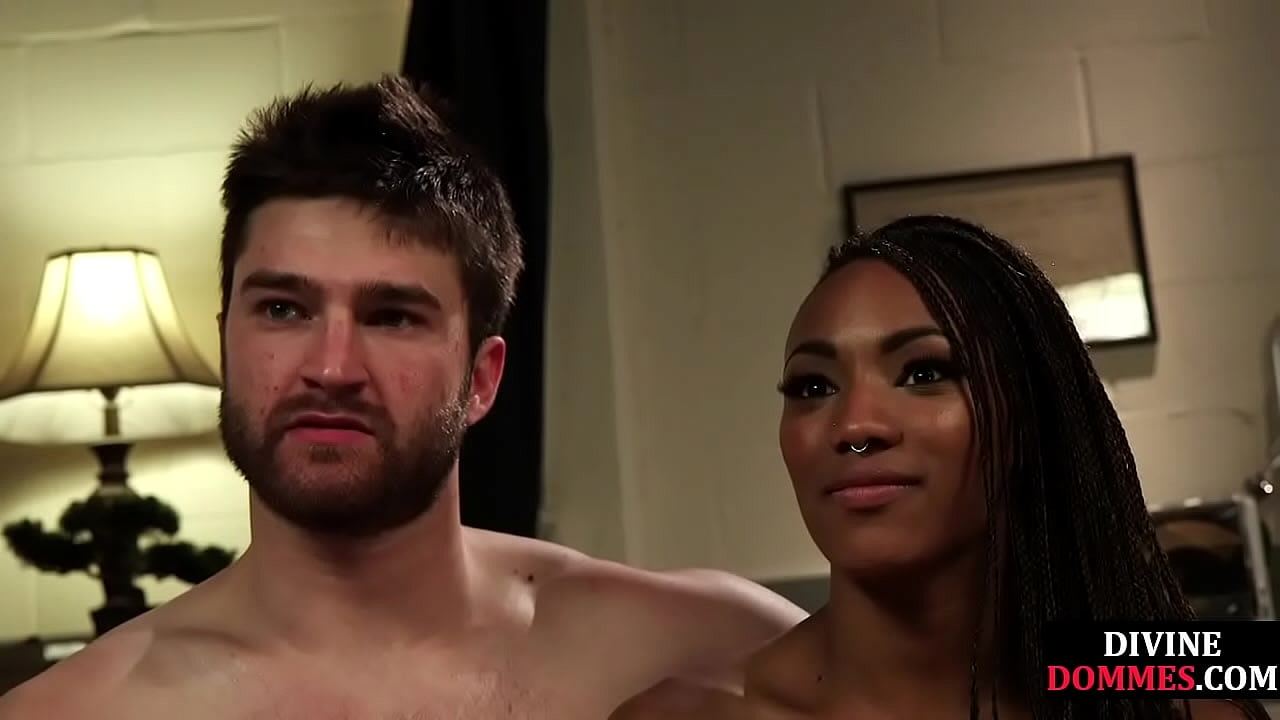 Ebony mistress humiliates and cucks pathetic bf