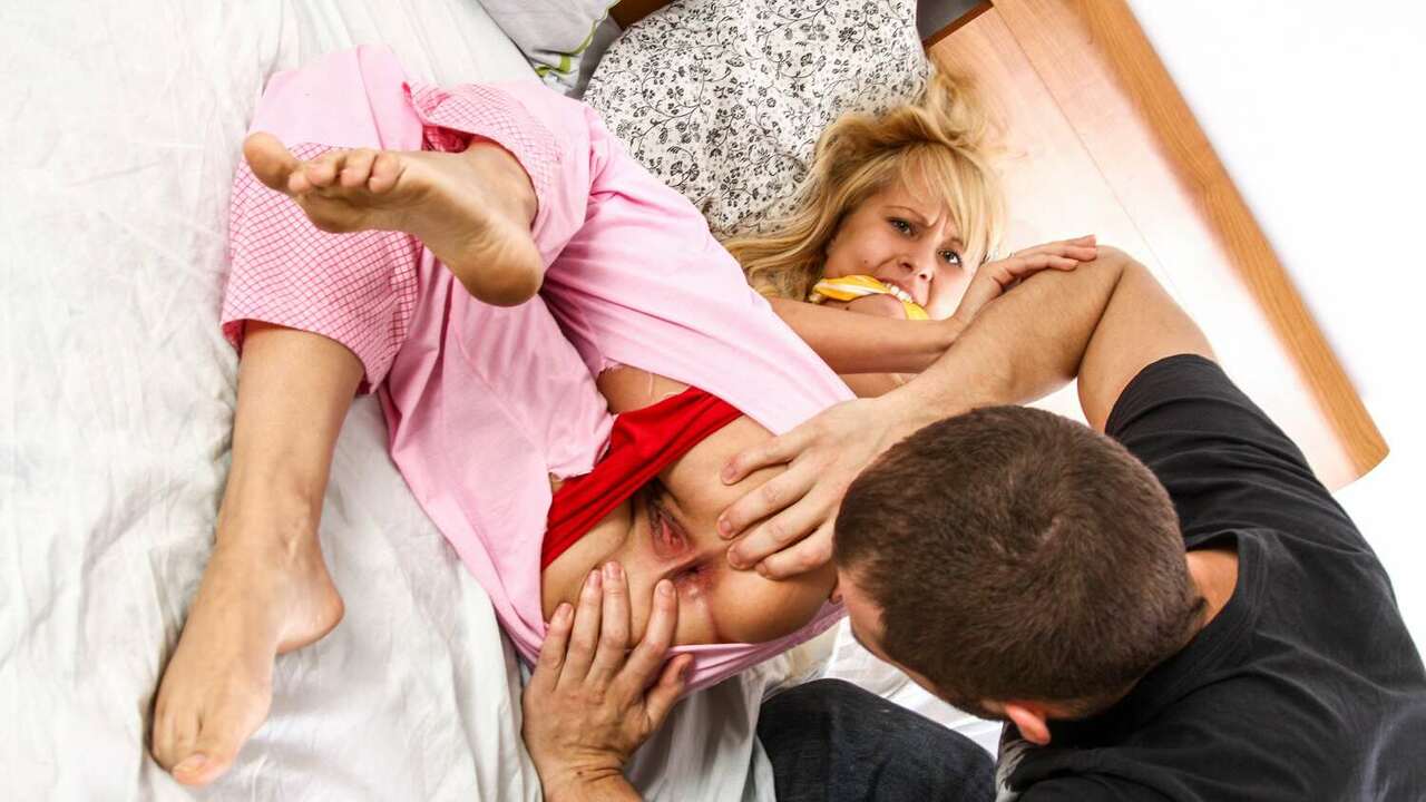 Blonde Slut Tied up and Ass Spread to be Licked and Fucked: Amateur Amateur Porn