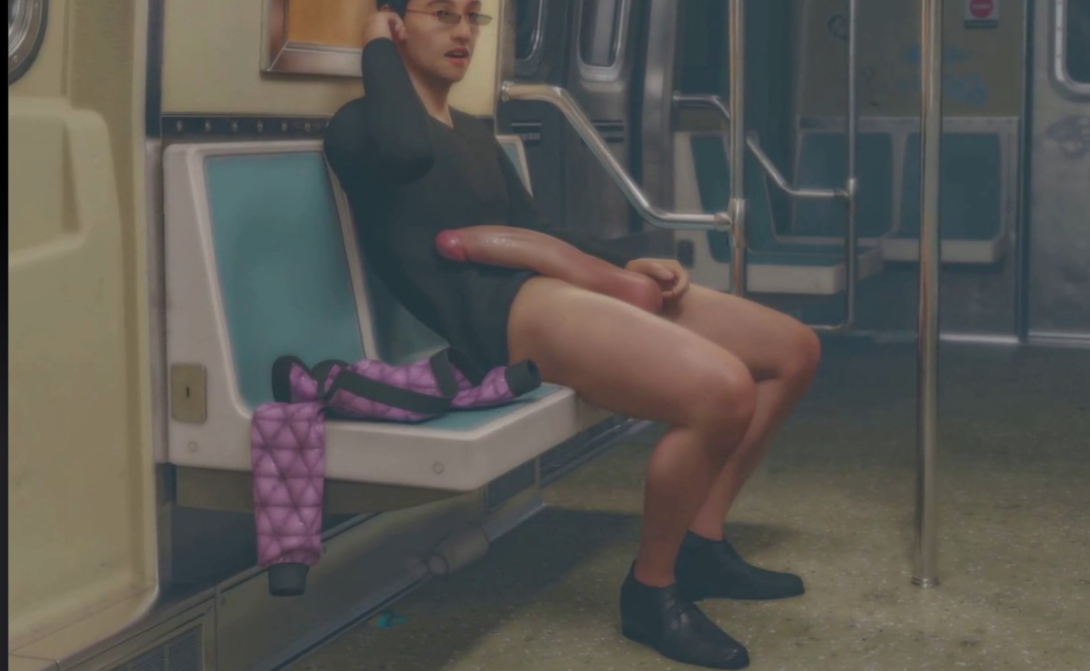 Pervert Stranger Fucks Sexy Girlfriend In Train