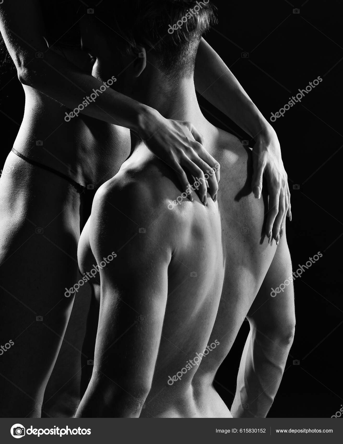 Sexy Couple Love Having Sex Bed Nude Stock Photo stetsik 615830152
