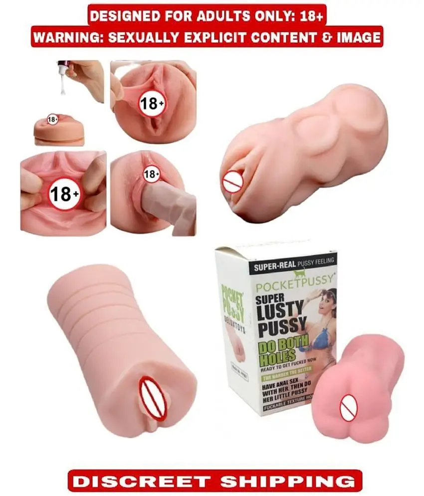 Naughty Toys Presents Masturbator Pocket Pussy Sex Toy Vagina Pussy 100 Reusable
