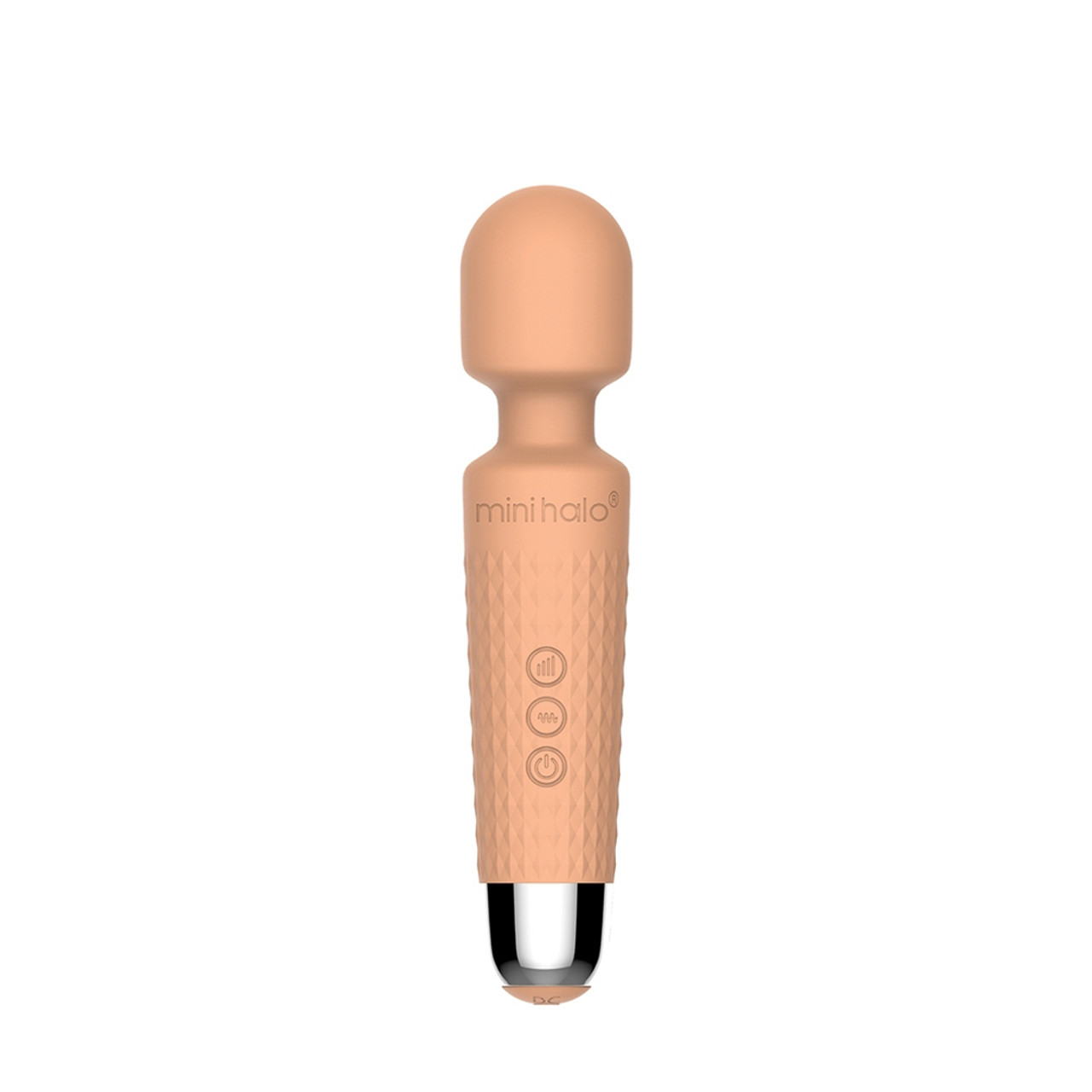 Buy the Mini Halo 20-function Wireless Rechargeable Massager Wand in Peach Fuzz