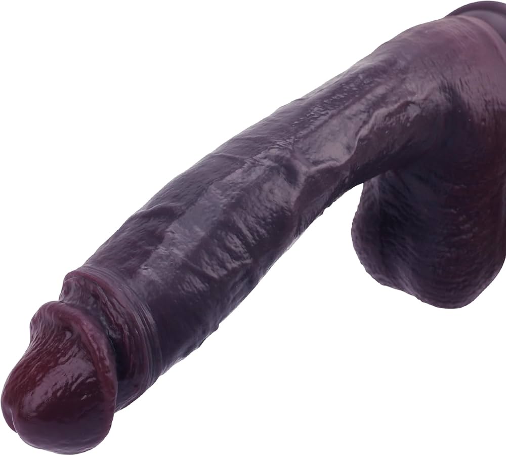 : Huge Dildo 9.8 inch Purple Dildos Feels Like Skin Thick Anal Dildo with Strong Suction Cup for Hands-Free Play Big Silicone Dildo for Vagina G Spot Stimulator Adult Sex Toys for