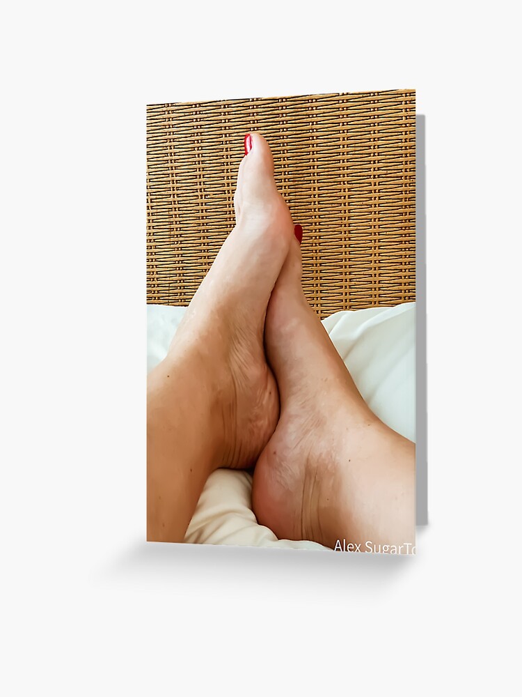 Curvy feet in bed Greeting Card for Sale by SilverVixxxen