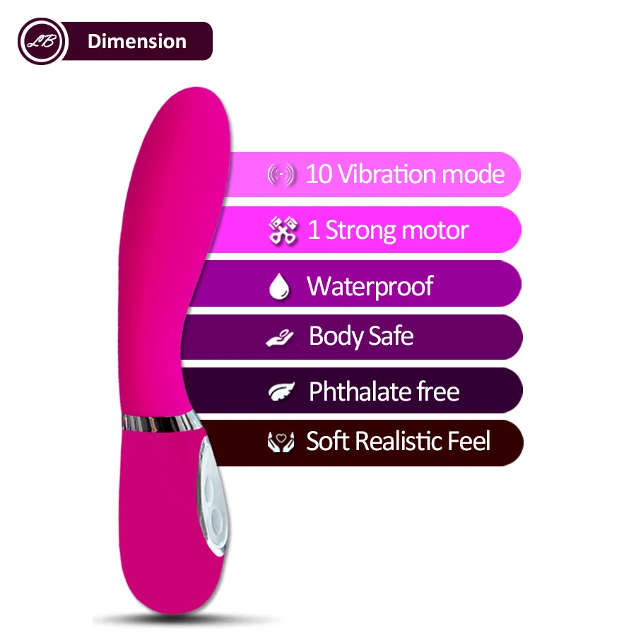Lovebobe 10 Speed Soft Real Feel dildo vibrator