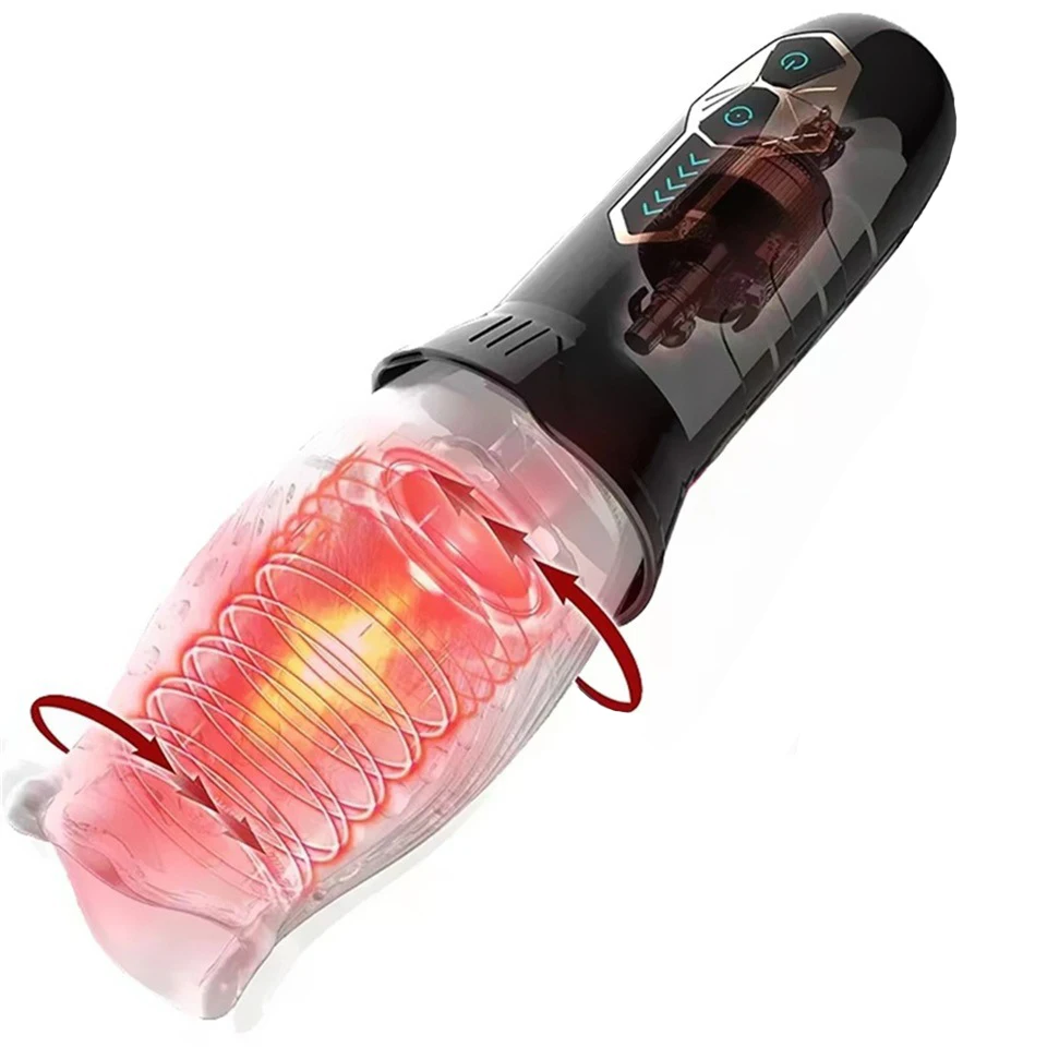 10 Speed Rotating Xxx Vibrators for Men Automatic Delay Glans Trainer Real Vagina Male Masturbators Oral Sex Toys for Men