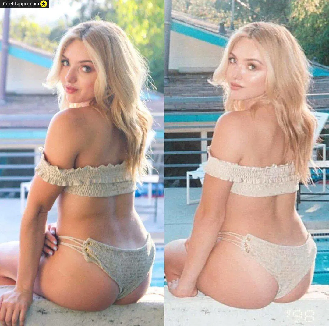 Peyton List Fap Butt Ass Thong Bikini