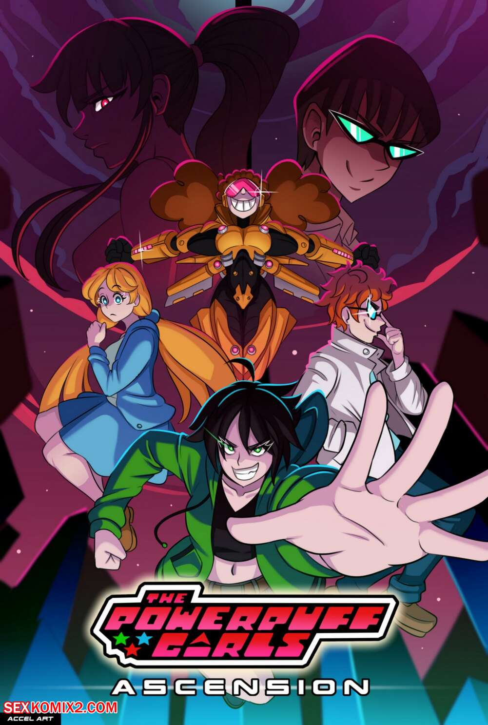 Porn comic Ascension. Accel Art. THE POWERPUFF GIRLS. Sex comic busty brunette beauty