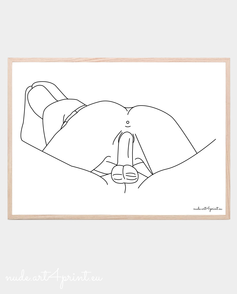 Woman man sex wallart print for bedroom