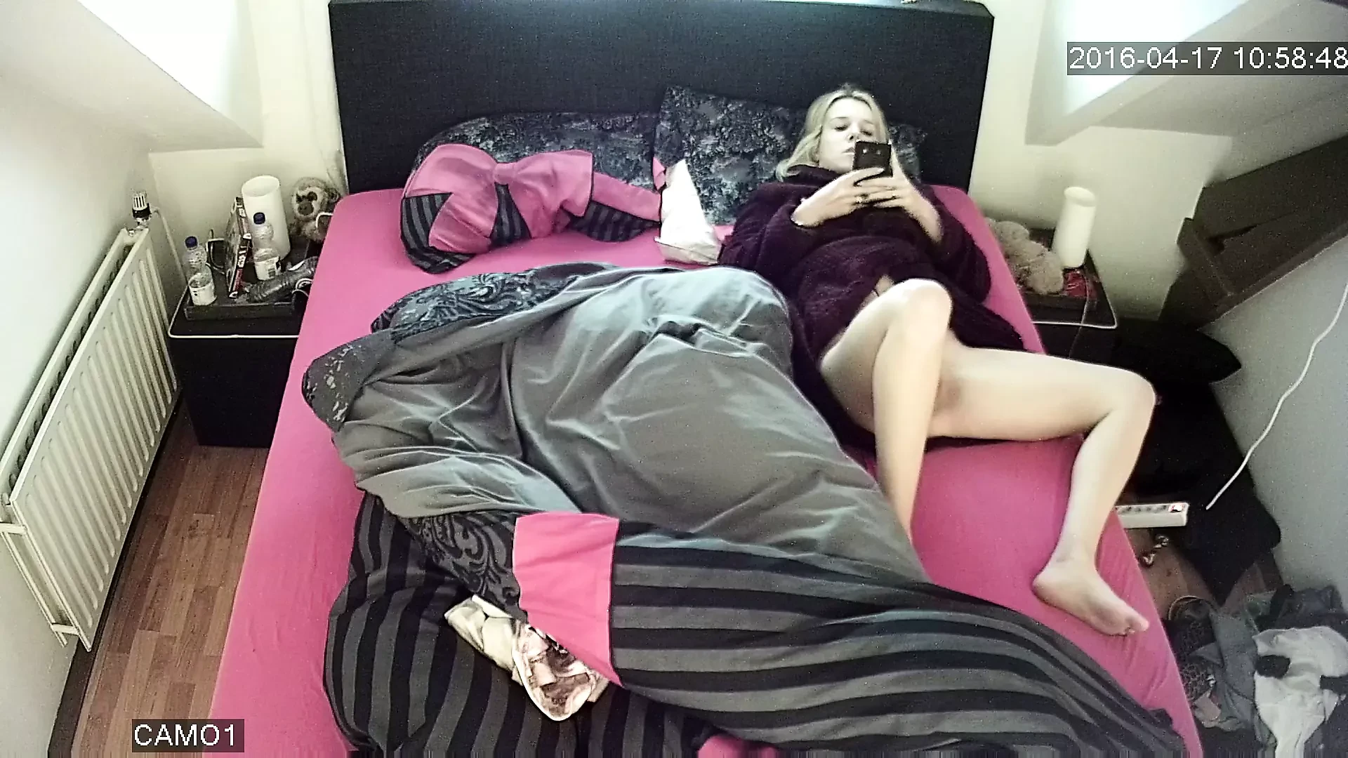 Hacked Ip Cam Mast in Bed: Girl Masturbating Girl Masturbating Porn