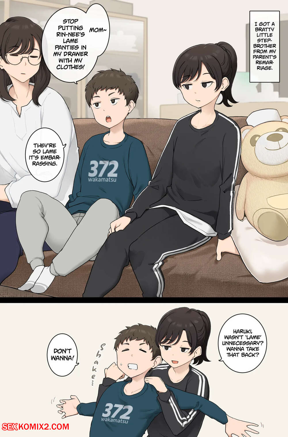 Porn comic Step sister Teaches Her Cheeky Little Step brother a Lesson. Wakamatsu Sex comic young guy is