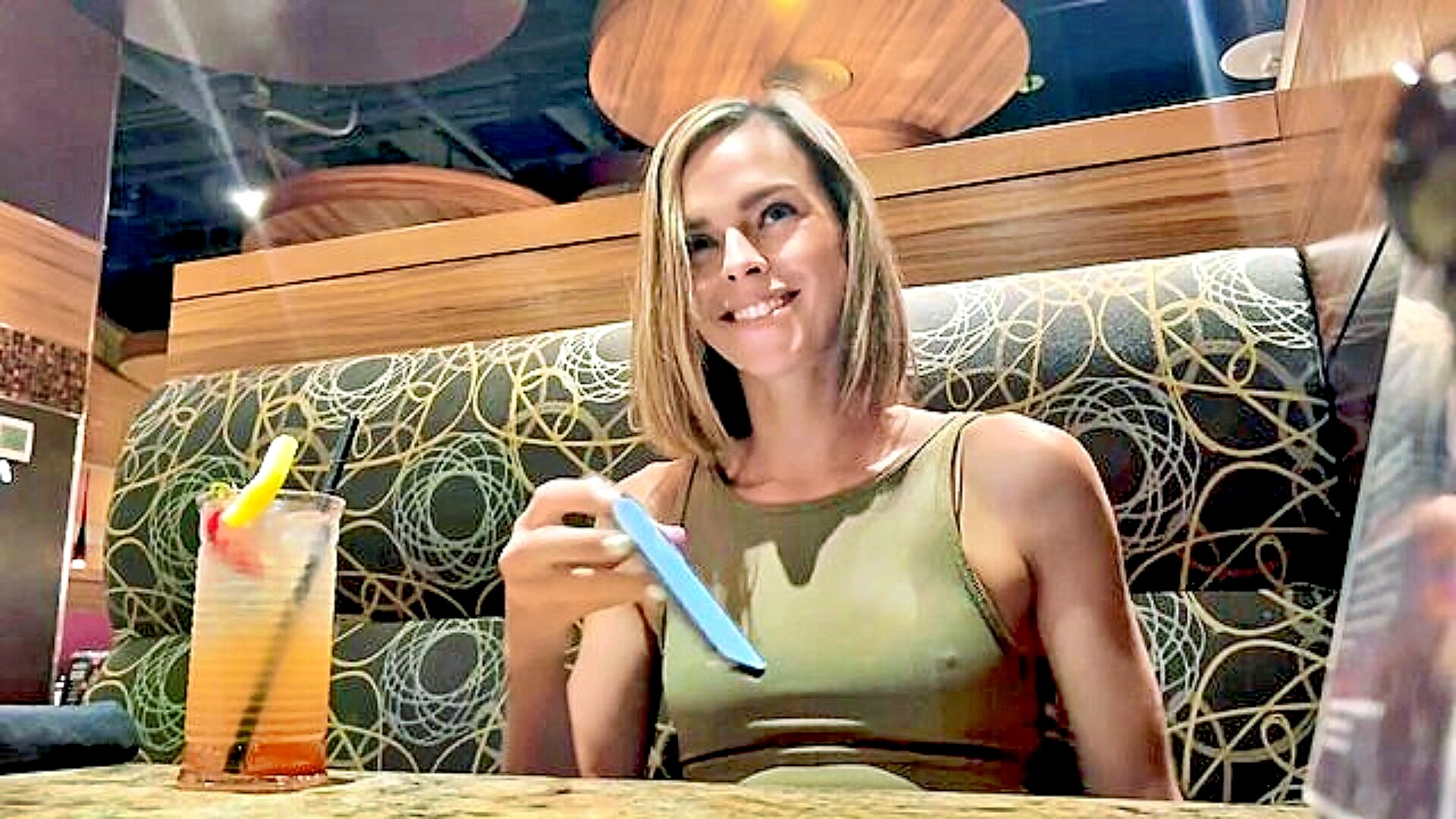 Using Lush Vibrator For Remote Control Orgasm In A Public Eatery On October 7 2022