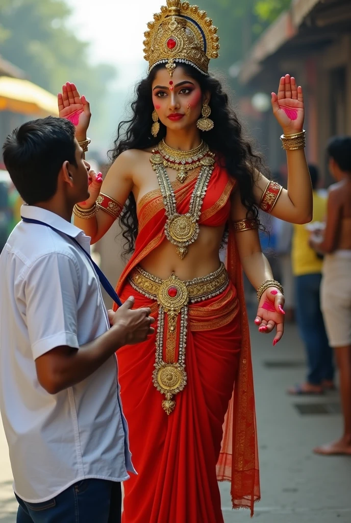 Picture of naked Hindu Goddess durga geting fucked by a a school boy