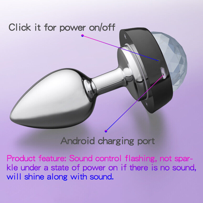 Voice Control LED Anal Butt Plug Advanced Anus Trainer Dildo Sex Toys Light up