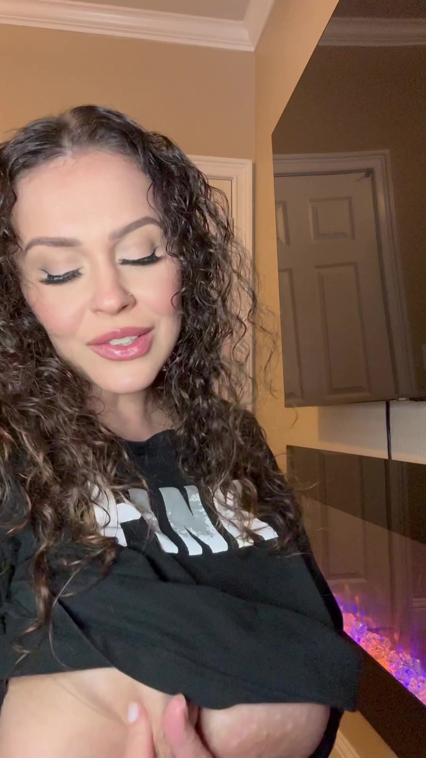 Girlfriend Experience Sloppy BJ Facial Titty Fuck Big Tits Dildo sucking spit play facial.
