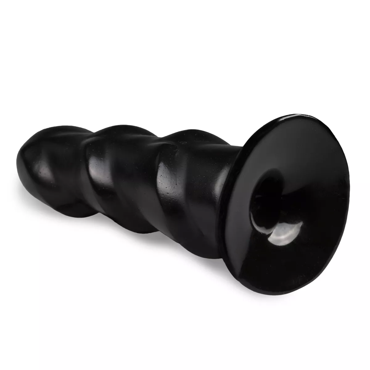 Black Anal Dildo With Ridges