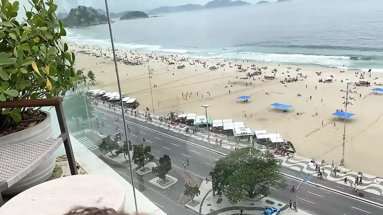 Anal and Blowjob on the Hotel Balcony