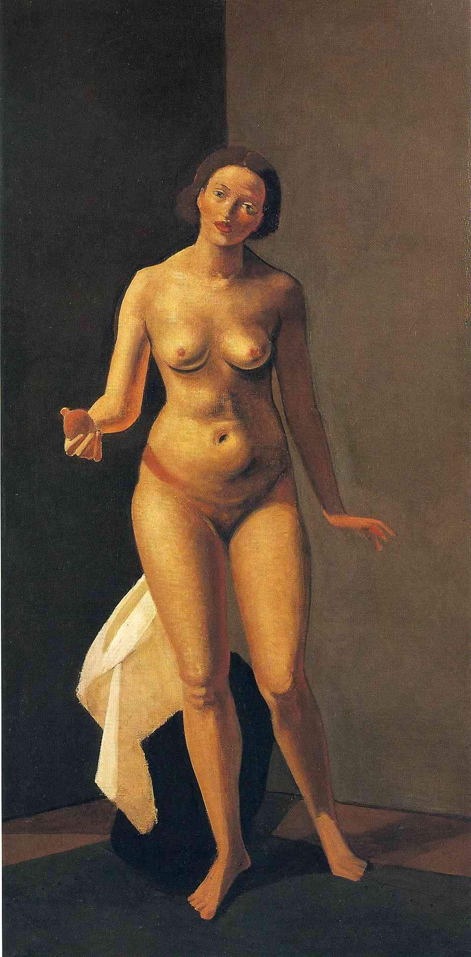 Female nude holding apple