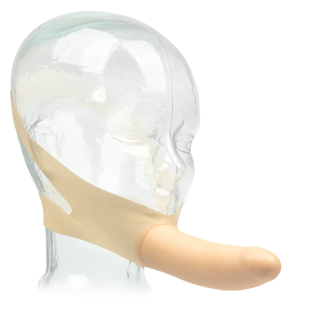 The Original Accommodator Latex Strap-On Facial Dildo Sex Toy