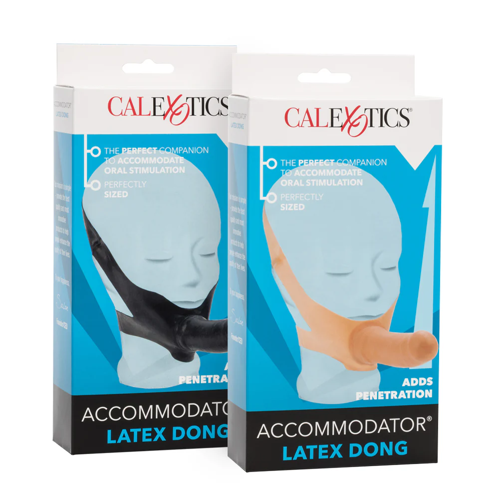 The Original Accommodator Latex Strap-On Facial Dildo Sex Toy