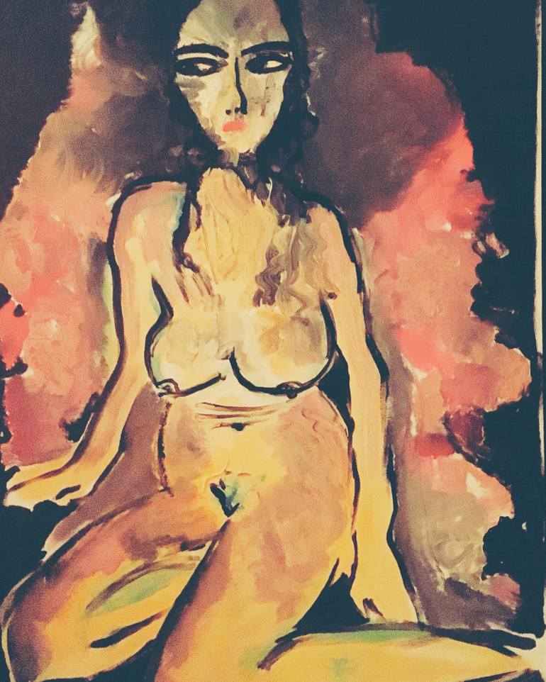 Soulless nude Painting by Emma Watson