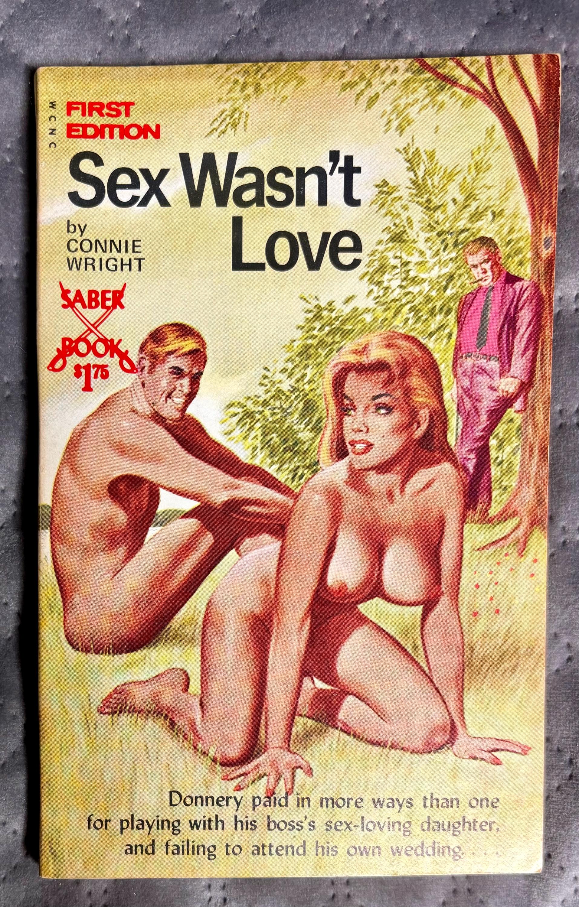 First Edition Vintage Sleaze Paperback Sex Wasnt Love by Connie Wright 1970 Saber Books