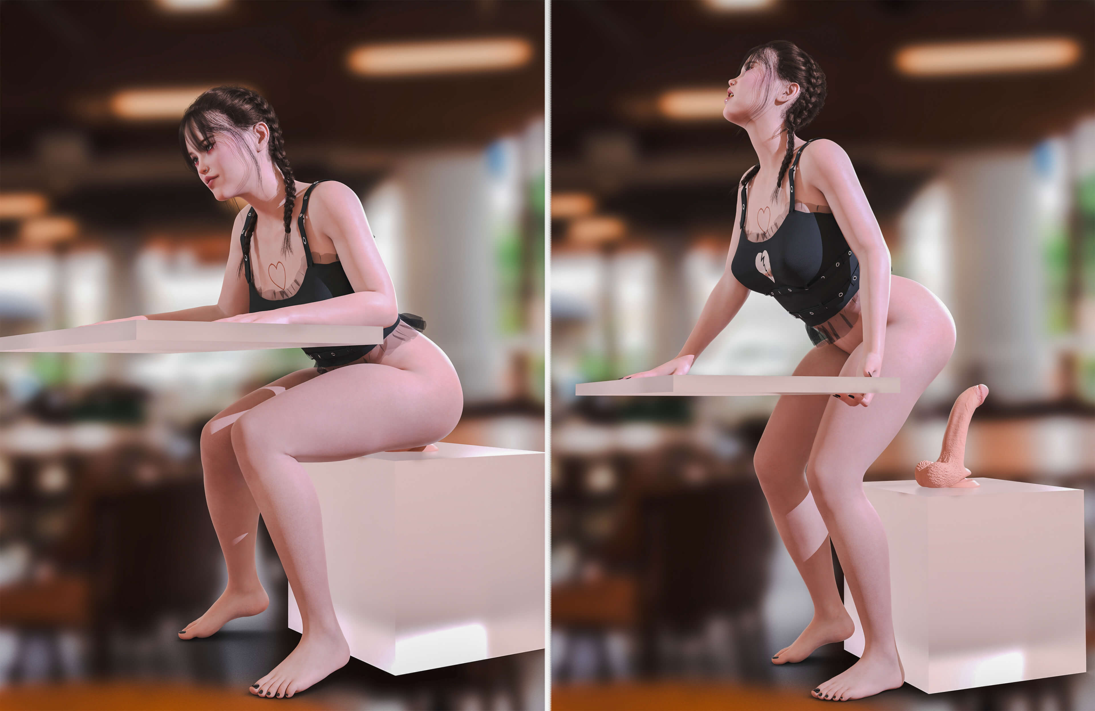 20 Dildo Reveal Poses for G8F Realistic Dildo 3