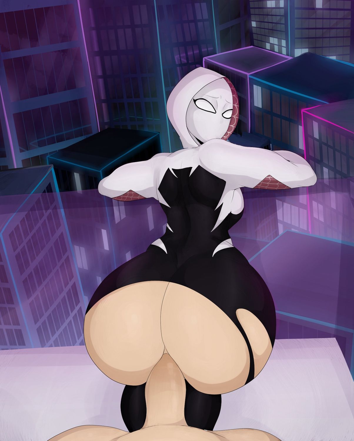 Gwen Stacy and Spider-Gwen Penis Doggy Style Anal Sex Huge Ass Pov Your Cartoon Porn